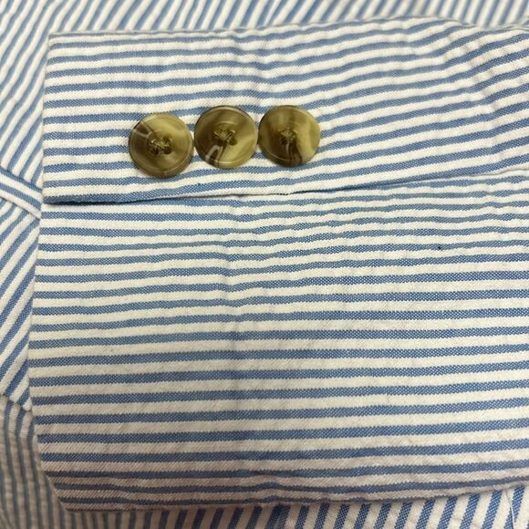 Janie and Jack 100049003 Boy Light Blue Stripe The Seersucker Blazer NWT - Picture 7 of 11